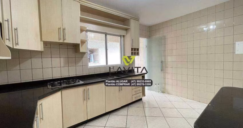 Apartamento com 3 dormitórios para alugar, 90 m² por R$ 2.521/mês - Velha Central - Blumenau/SC | La Vita Imóveis