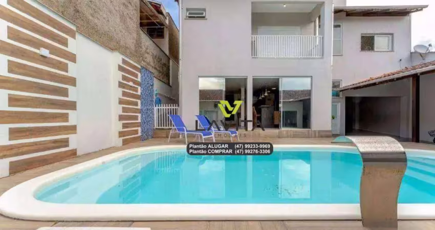 Casa com piscina e área de festas incrível, na água verde, à venda, 04 vagas, por r$ 1.200.000 - água verde - blumenau/sc