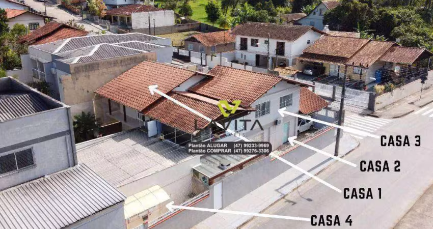 Casa com 4 unidades independentes à venda, 443 m² por r$ 1.250.000 - itoupava norte - blumenau/sc