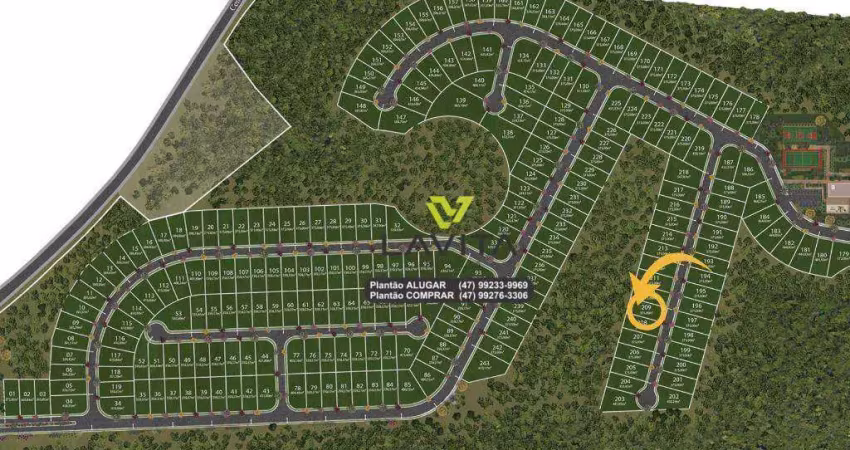 Terreno à venda, 375 m² por r$ 381.600,00 - ponta aguda - blumenau/sc
