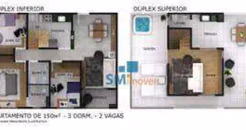 Coberturas com 3 dormitórios à venda, à partir de150 m² à partir de R$ 945.000 - Vila Euclides - São Bernardo do Campo/SP