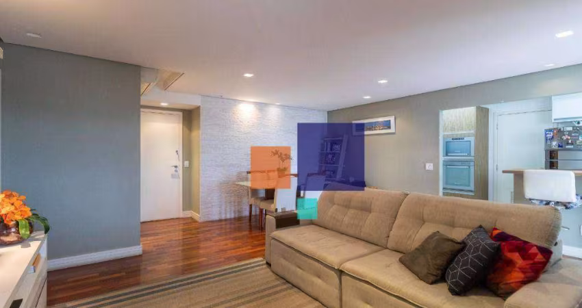 Apartamento com 108m²,com 4 banheiros, 2 quartos sendo 2 suites e 2 vagas