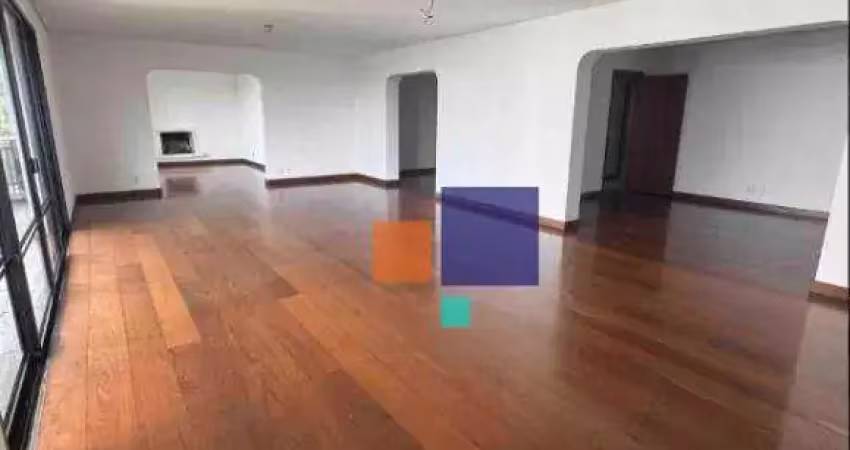 Apartamento alto padrão 330m², 04 suítes, 03 vagas e lareira - aluga-se em santo amaro
