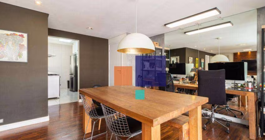 Apartamento a venda com 111m²,  2 quartos, 3  banheiros sendo 2 suite e 2 vagas - brooklin