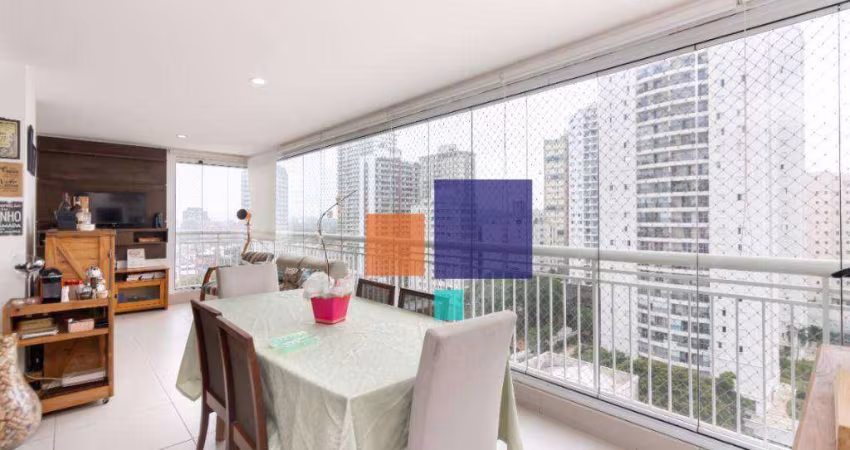 Apartamento a venda com 135m², 3 quartos, 4 banheiros sendo 3 suites e 2 vagas - santo amaro