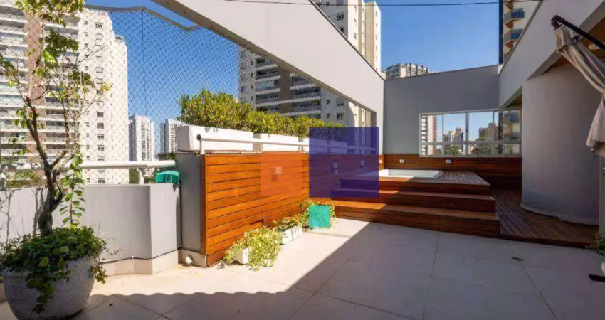 Cobertura a venda com 255m², 4 quartos, 6 banheiros sendo 3 suites e 3 vagas - vila andrade