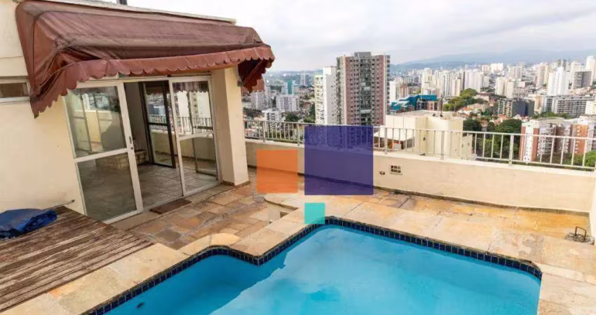 Cobertura a venda com 202m²,3 quartos, 4 banheiros sendo 1 suite e 3 vagas - vila romana