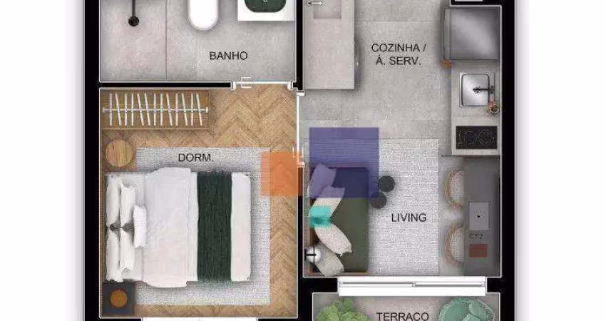 Studio novo 24m², com 1 dormitório e 1 banheiro, sem vaga - vende-se na vila olímpia