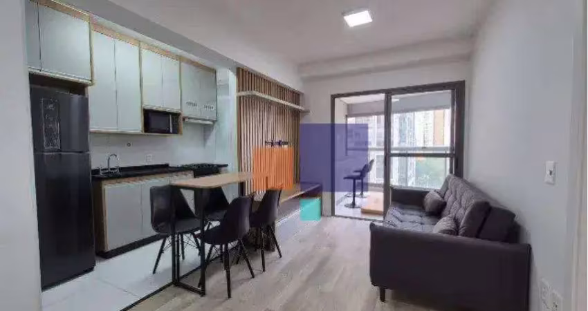 Apartamento 51m² mobiliado com 1 suíte e 1 vaga - aluga-se no brooklin