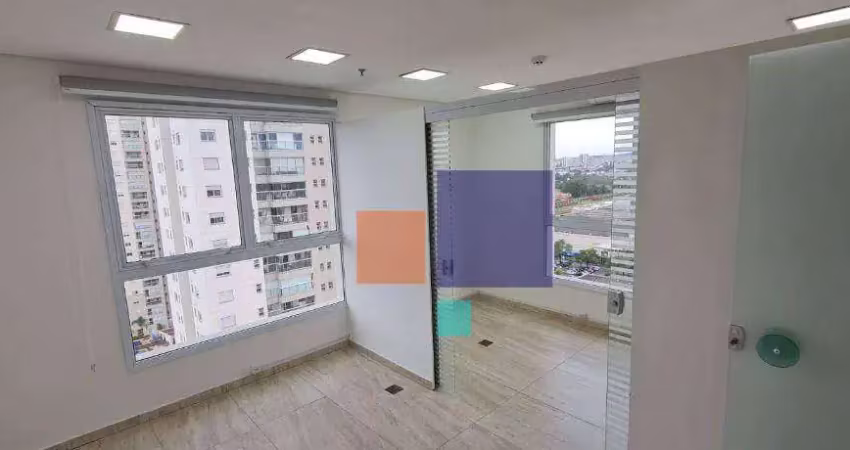 Sala comerial para locação com 37m², 2 salas, 1 lavabo sendo 1 vaga - jardim