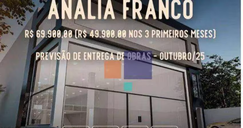 Loja / prédio para locação  com 1.287 m2, e 03 pavimentos  10 vagas - no anália franco / sp.