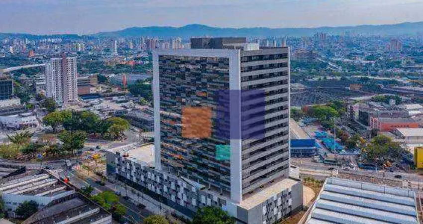 Laje corporativa 557m² com 56 vagas e 8 banheiros - aluga-se na barra funda