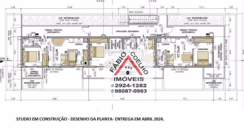 Studio com 1 dormitório à venda, 51 m² por r$ 269.000,00 - interlagos - são paulo/sp