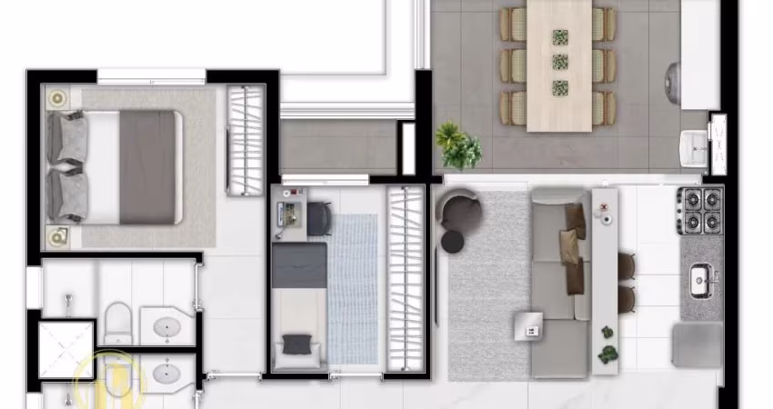 Últimas unidades: Apartamento de 59,20 m², com 2 dormitórios e 1 vaga. Alto da Boa Vista