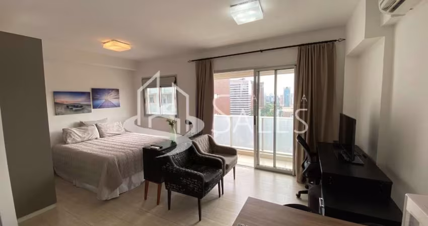 Apartamento para locação em São Paulo-SP, Chacára Santo Antônio: 1 quarto, 1 sala, 1 banheiro, 1 vaga de garagem - 33m². Confira!