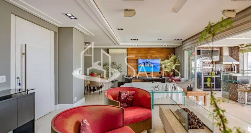 Luxuoso apartamento de 4 quartos na Vila Romana, São Paulo-SP, com 3 suítes, 3 salas e 3 vagas de garagem, 1 carro elétrico. Venha conferir!