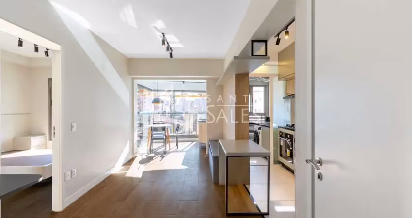 Apartamento para locação no jardim das acácias, são paulo-sp: 1 quarto, 1 banheiro, 1 vaga de garagem e 50m² de área. aproveite!