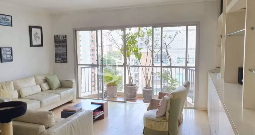 Apartamento de Luxo no Brooklin Paulista: 4 Quartos, 1 Suíte, 1 Sala, 2 Vagas na Garagem, 166m² - São Paulo-SP