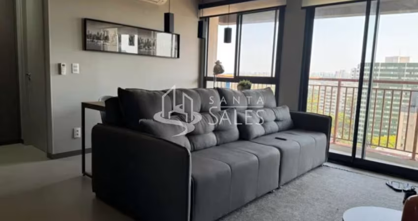 Apartamento à venda em Santo Amaro, São Paulo-SP: 1 quarto, 1 sala, 1 banheiro, 1 vaga de garagem, 45m² de área.