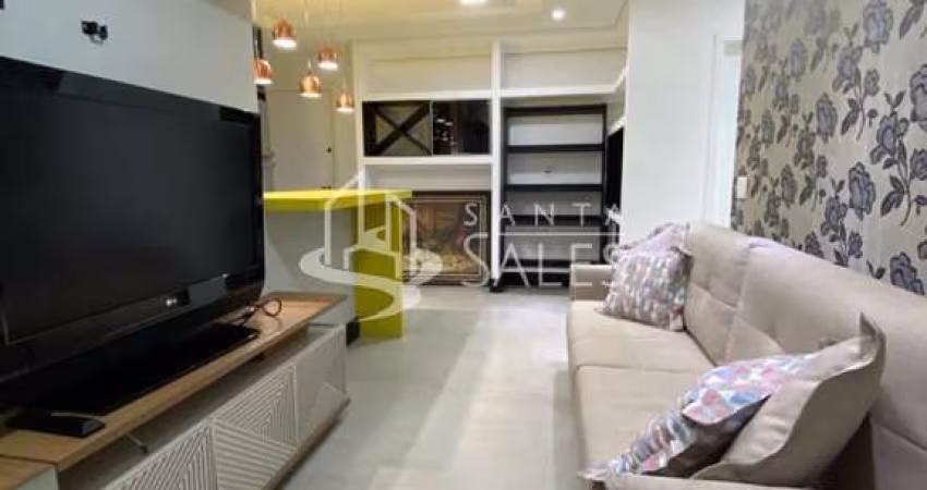 Apartamento para locação no Brooklin Paulista, São Paulo-SP: 2 quartos, 1 suite, 2 salas, 3 banheiros, 2 vagas de garagem.