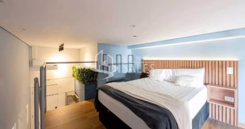 Imperdível oportunidade! Apartamento duplex mobiliadoà venda em São Paulo - Sumarezinho: 1 quarto, 1 sala, 1 banheiro, 35 m².