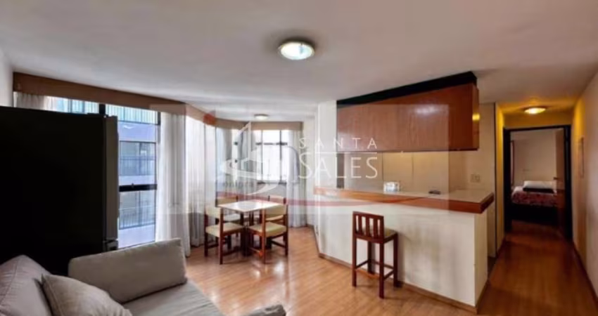 Apartamento à venda em São Paulo-SP no Campo Belo: 1 quarto, 1 sala, 1 banheiro, 1 vaga de garagem, 54m² de área.
