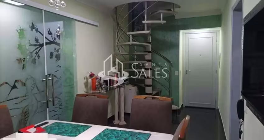 Cobertura duplex à venda em santo andré-sp, casa branca: 2 quartos, 1 sala, 1 banheiro, 2 vagas, 103 m². venha conferir!