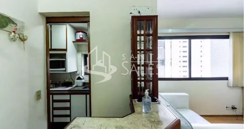 Apartamento à venda em indianópolis, são paulo-sp: 1 quarto, 1 sala, 1 banheiro, 1 vaga de garagem. confira!