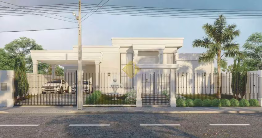 CASA ESTILO NEOCLÁSSICA DE ALTÍSSIMO PADRÃO COM 4 SUÍTES NO JARDIM LA SALLE EM TOLEDO PARANÁ