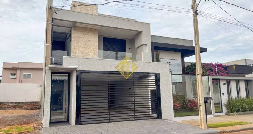 LINDO SOBRADO NOVO COM 1 SUITE + 2 DEMI SUITES + PISCINA NO TROPICAL III EM CASCAVEL PR