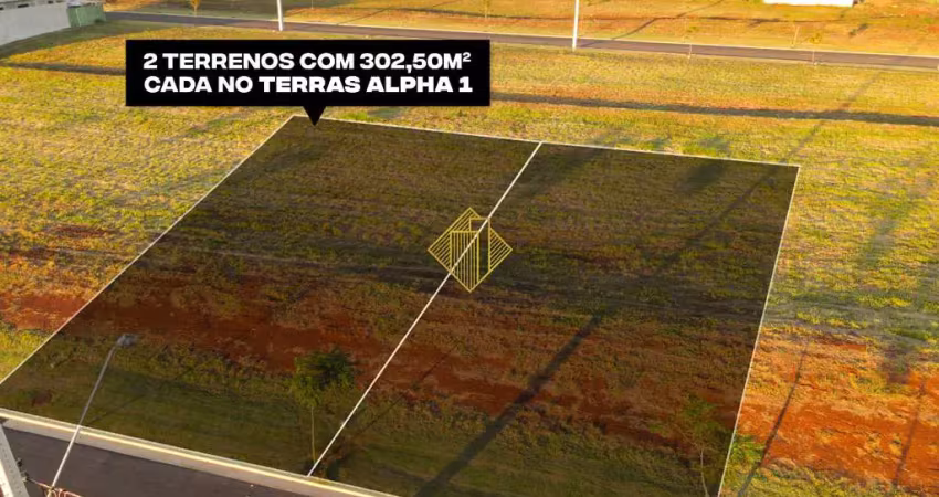 Terreno no terras alpha 1 com possibilidade de área total de 605 m²