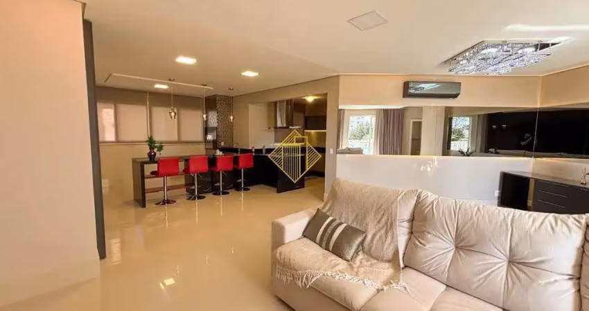 Seja bem-vindo ao coração de cascavel, no edifício privilege, apartamento mobiliado com 3 suítes