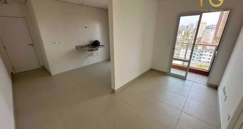 Flat novo, ótima localização 1 dormitório à venda, 44 m² por r$ 335.000 - boqueirão - praia grande/sp