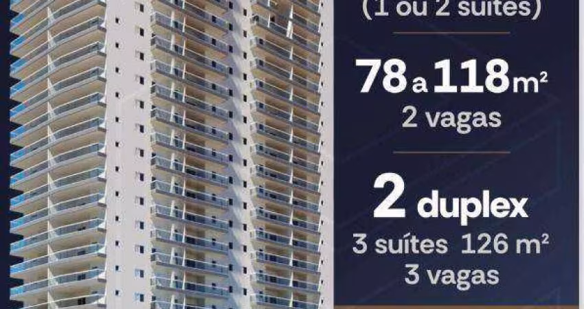 Apartamento com 2 dormitórios à venda, 78 m² por R$ 641.568,00 - Aviação - Praia Grande/SP