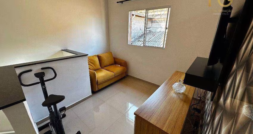 Casa sobreposta em condominio novo - 02 dormitorios 01 banheiro 01 vaga de garagem - Bairro Tupi/Praia Grande-SP