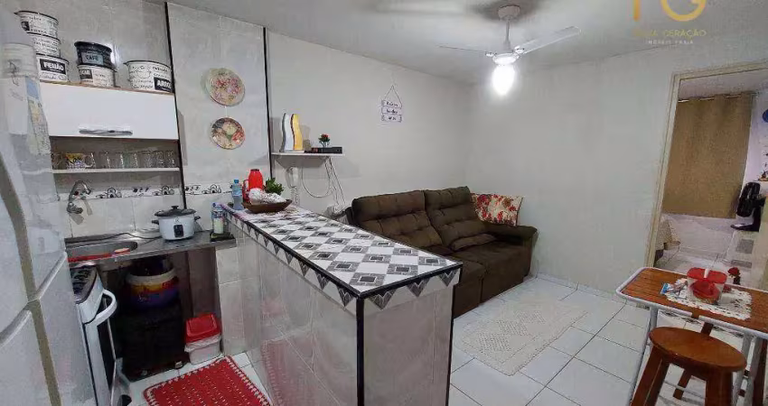 Kitnet com 1 dormitório à venda, 30 m² por r$ 180.000,00 - tupi - praia grande/sp
