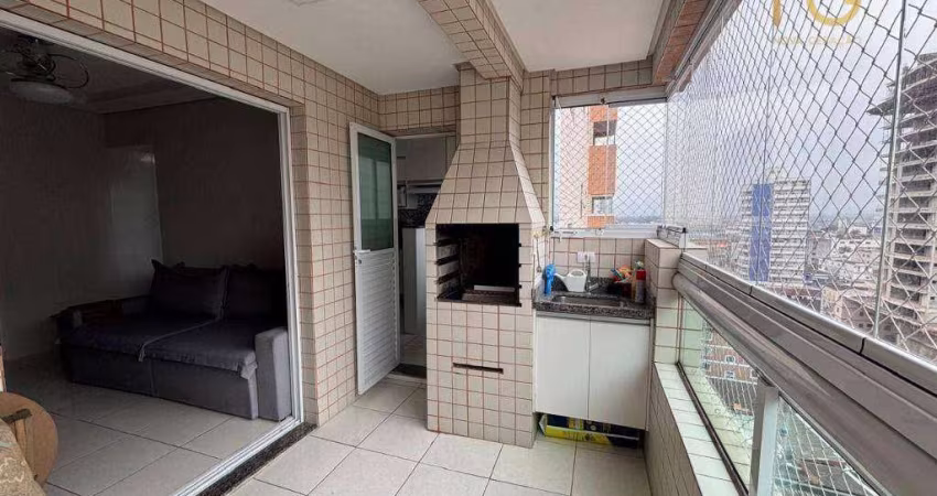 Apartamento com 3 dormitórios à venda, 100 m² por R$ 650.000,00 - Aviação - Praia Grande/SP