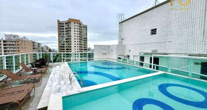 Apartamento com 2 dormitórios à venda, 84 m² por r$ 590.000,00 - canto do forte - praia grande/sp