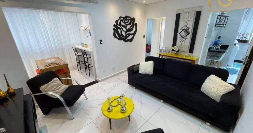 Apartamento com 2 dormitórios à venda, 60 m² por R$ 350.000,00 - Caiçara - Praia Grande/SP