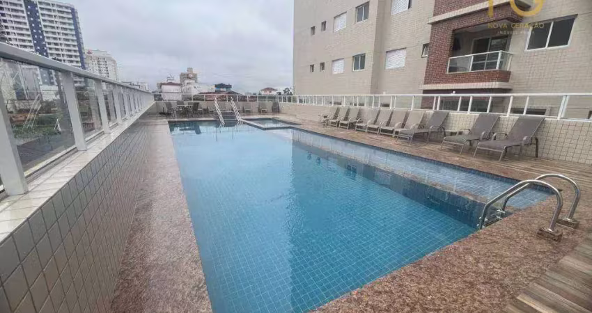 Apartamento com 1 dormitório à venda, 42 m² por r$ 315.000,00 - aviação - praia grande/sp