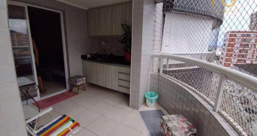 Apartamento com 2 dormitórios à venda, 100 m² por R$ 499.000,00 - Tupi - Praia Grande/SP