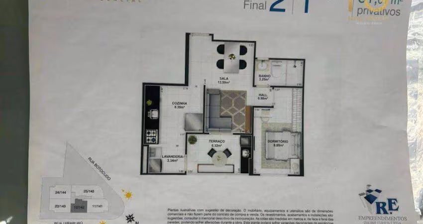Apartamento à venda, 51 m² por R$ 319.000,00 - Tupi - Praia Grande/SP