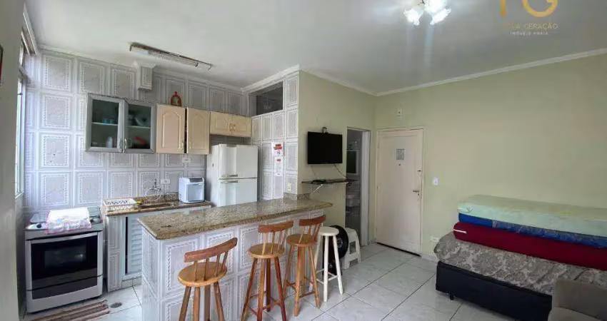 Kitnet com 1 dormitório à venda, 30 m² por r$ 210.000,00 - boqueirão - praia grande/sp