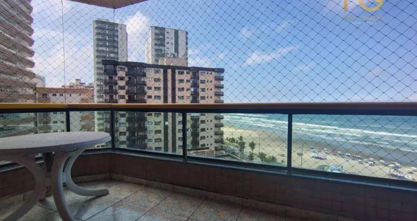 Apartamento frente mar ,  com 2 dormitórios à venda, 105 m² por r$ 435.000 - vilamar - praia grande/sp