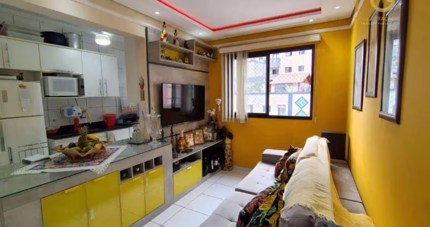 Apartamento 2 dormitórios à venda, 71 m² por r$ 372.000 - boqueirão - praia grande/sp