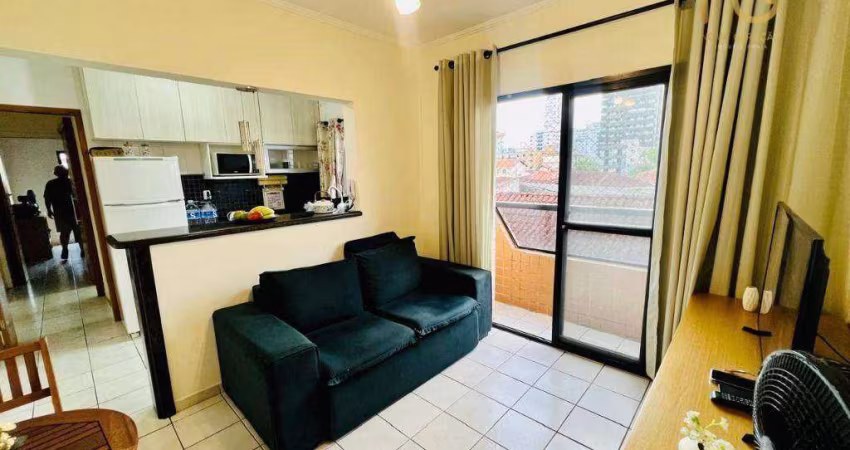 Apartamento com 1 dormitório à venda, 55 m² por R$ 295.000,00 - Vila Guilhermina - Praia Grande/SP