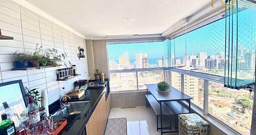 Apartamento com 3 dormitórios à venda, 95 m² por R$ 950.000,00 - Canto do Forte - Praia Grande/SP