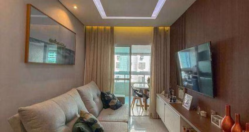 Apartamento com 2 dormitórios à venda, 80 m² por R$ 639.000,00 - Vila Guilhermina - Praia Grande/SP