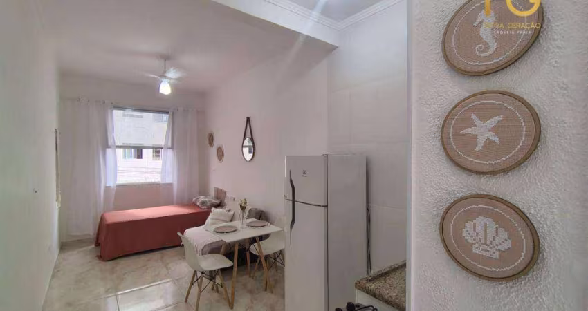 Kitnet com 1 dormitório vista mar, 32 m² por R$ 210.000 - Vila Guilhermina - Praia Grande/SP