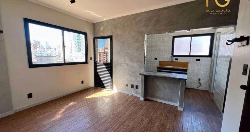 Apartamento com 1 dormitório à venda, 48 m² por R$ 295.000,00 - Vila Guilhermina - Praia Grande/SP